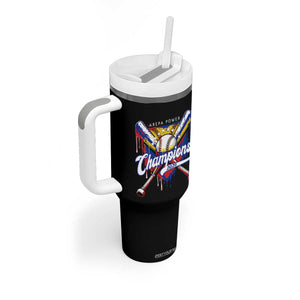 Venezuela Champions 2026 Tumbler With Handle Baseball Lover Home Plate Drip TS11 Print Your Wear