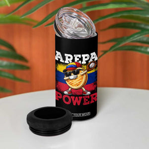 Funny Arepa Power Venezuela Baseball Lover 4 in 1 Can Cooler Tumbler Cute Dabbing Arepa TS11 Print Your Wear