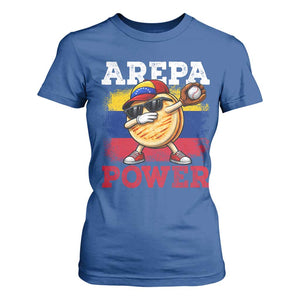Funny Arepa Power Venezuela Baseball Lover T Shirt For Women Cute Dabbing Arepa TS11 Royal Blue Print Your Wear