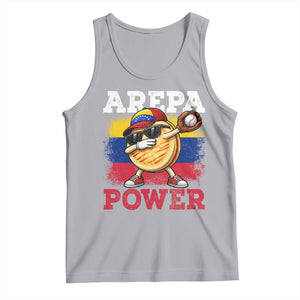 Funny Arepa Power Venezuela Baseball Lover Tank Top Cute Dabbing Arepa TS11 Athletic Heather Print Your Wear
