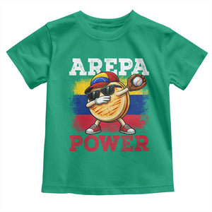 Funny Arepa Power Venezuela Baseball Lover Toddler T Shirt Cute Dabbing Arepa TS11 Irish Green Print Your Wear