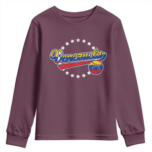 Venezuela Baseball Jersey Venezuelan Sport Fan Youth Sweatshirt TS11 Maroon Print Your Wear