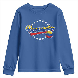 Venezuela Baseball Jersey Venezuelan Sport Fan Youth Sweatshirt TS11 Royal Blue Print Your Wear