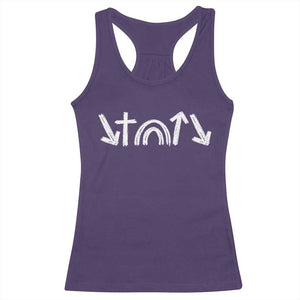 Christian Easter Racerback Tank Top 5 Gospel Symbols He Came Died Rose Ascended Jesus TS11 Purple Print Your Wear