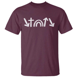 Christian Easter T Shirt 5 Gospel Symbols He Came Died Rose Ascended Jesus TS11 Maroon Print Your Wear