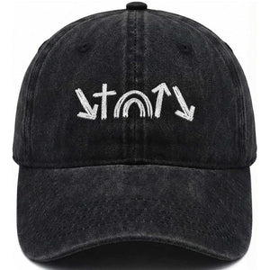 Christian Easter Washed Cotton Baseball Cap 5 Gospel Symbols He Came Died Rose Ascended Jesus TS11 Print Your Wear