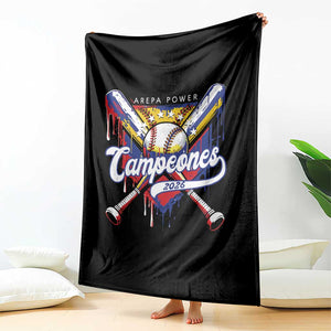 Venezuela Campeones Baseball Championship 2026 Throw Blanket Home Plate Drip TS11 Print Your Wear