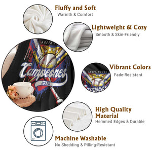 Venezuela Campeones Baseball Championship 2026 Throw Blanket Home Plate Drip TS11 Print Your Wear