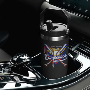 Venezuela Campeones Baseball Championship 2026 Flip Straw Tumbler Home Plate Drip TS11 Print Your Wear