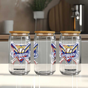 Venezuela Campeones Baseball Championship 2026 Glass Can Home Plate Drip TS11 Print Your Wear