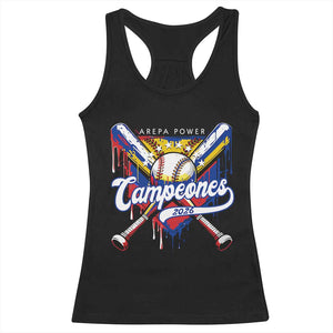 Venezuela Campeones Baseball Championship 2026 Racerback Tank Top Home Plate Drip TS11 Black Print Your Wear