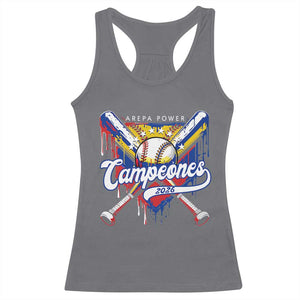 Venezuela Campeones Baseball Championship 2026 Racerback Tank Top Home Plate Drip TS11 Charcoal Print Your Wear