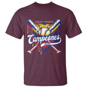 Venezuela Campeones Baseball Championship 2026 T Shirt Home Plate Drip TS11 Maroon Print Your Wear