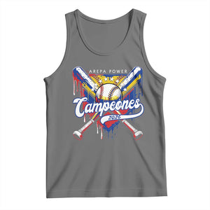 Venezuela Campeones Baseball Championship 2026 Tank Top Home Plate Drip TS11 Black Heather Print Your Wear