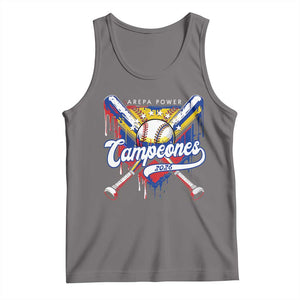 Venezuela Campeones Baseball Championship 2026 Tank Top Home Plate Drip TS11 Deep Heather Print Your Wear