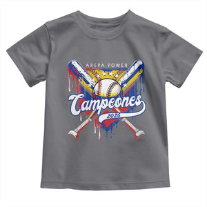 Venezuela Campeones Baseball Championship 2026 Toddler T Shirt Home Plate Drip TS11 Charcoal Print Your Wear
