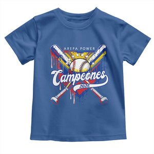 Venezuela Campeones Baseball Championship 2026 Toddler T Shirt Home Plate Drip TS11 Royal Blue Print Your Wear