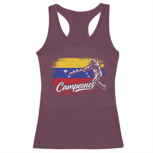 Venezuela Campeones Del Mundo Baseball Championship Racerback Tank Top TS11 Maroon Print Your Wear
