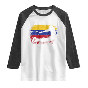 Venezuela Campeones Del Mundo Baseball Championship Raglan Shirt TS11 White Heather Charcoal Print Your Wear