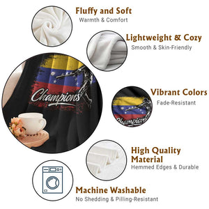 Venezuela Champions Baseball Batter Venezuelan Sport Fan Throw Blanket TS11 Print Your Wear