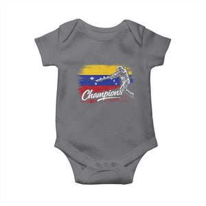 Venezuela Champions Baseball Batter Venezuelan Sport Fan Baby Onesie TS11 Charcoal Print Your Wear