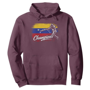 Venezuela Champions Baseball Batter Venezuelan Sport Fan Hoodie TS11 Maroon Print Your Wear