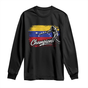 Venezuela Champions Baseball Batter Venezuelan Sport Fan Long Sleeve Shirt TS11 Black Print Your Wear