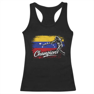 Venezuela Champions Baseball Batter Venezuelan Sport Fan Racerback Tank Top TS11 Black Print Your Wear