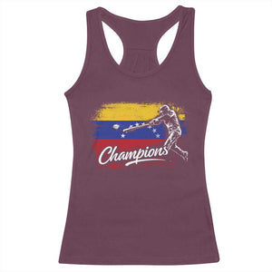 Venezuela Champions Baseball Batter Venezuelan Sport Fan Racerback Tank Top TS11 Maroon Print Your Wear