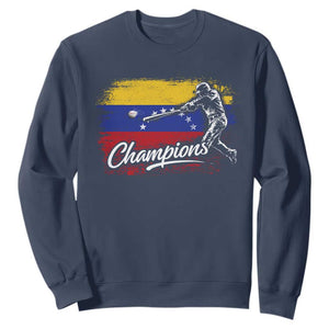 Venezuela Champions Baseball Batter Venezuelan Sport Fan Sweatshirt TS11 Navy Print Your Wear