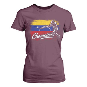 Venezuela Champions Baseball Batter Venezuelan Sport Fan T Shirt For Women TS11 Maroon Print Your Wear