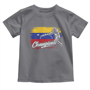 Venezuela Champions Baseball Batter Venezuelan Sport Fan Toddler T Shirt TS11 Charcoal Print Your Wear