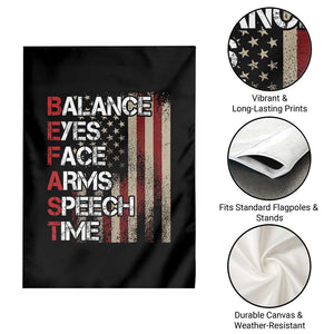 Stroke Awareness Garden Flag BEFAST Stroke Symptoms Vintage American Flag TS11 Print Your Wear