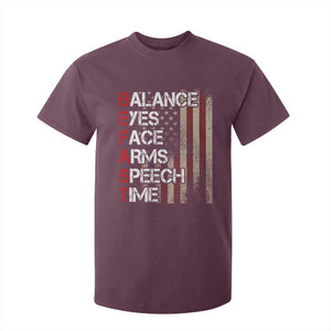 Stroke Awareness T Shirt For Kid BEFAST Stroke Symptoms Vintage American Flag TS11 Maroon Print Your Wear