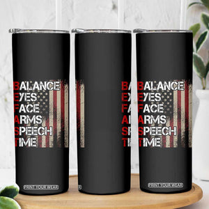 Stroke Awareness Skinny Tumbler BEFAST Stroke Symptoms Vintage American Flag TS11 Print Your Wear