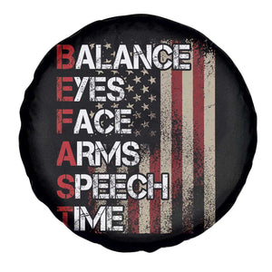 Stroke Awareness Spare Tire Cover BEFAST Stroke Symptoms Vintage American Flag TS11 Print Your Wear
