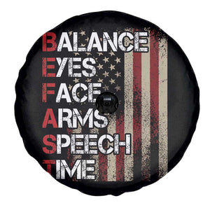 Stroke Awareness Spare Tire Cover BEFAST Stroke Symptoms Vintage American Flag TS11 Print Your Wear