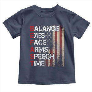 Stroke Awareness Toddler T Shirt BEFAST Stroke Symptoms Vintage American Flag TS11 Navy Print Your Wear