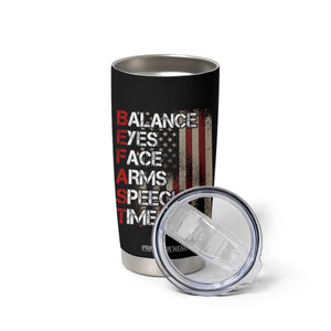 Stroke Awareness Tumbler Cup BEFAST Stroke Symptoms Vintage American Flag TS11 Print Your Wear