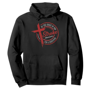 By The Grace Of God I'm A Survivor Stroke Awareness Hoodie TS11 Black Print Your Wear