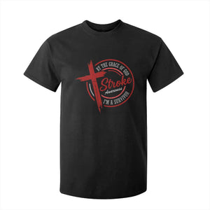 By The Grace Of God I'm A Survivor Stroke Awareness T Shirt For Kid TS11 Black Print Your Wear