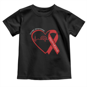 Stroke Awareness Toddler T Shirt Stroke Survivor Warrior Brain Attack TS11 Black Print Your Wear