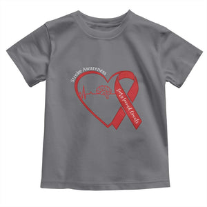 Stroke Awareness Toddler T Shirt Stroke Survivor Warrior Brain Attack TS11 Charcoal Print Your Wear