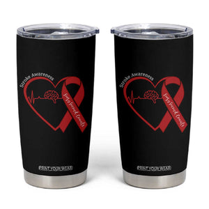 Stroke Awareness Tumbler Cup Stroke Survivor Warrior Brain Attack TS11 Black Print Your Wear