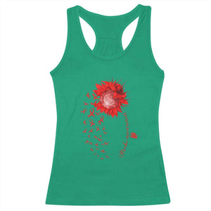 Sunflower Stroke Awareness Red Ribbon Racerback Tank Top TS11 Irish Green Print Your Wear