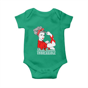Stroke Survivor Unbreakable Baby Onesie Stroke Awareness Gift TS11 Irish Green Print Your Wear