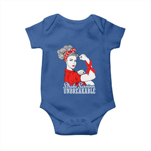 Stroke Survivor Unbreakable Baby Onesie Stroke Awareness Gift TS11 Royal Blue Print Your Wear