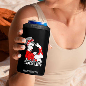 Stroke Survivor Unbreakable 4 in 1 Can Cooler Tumbler Stroke Awareness Gift TS11 Print Your Wear
