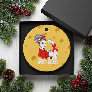 Stroke Survivor Unbreakable Ceramic Ornament Stroke Awareness Gift TS11 1pc Yellow Cheese Print Your Wear