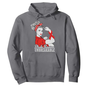 Stroke Survivor Unbreakable Hoodie Stroke Awareness Gift TS11 Charcoal Print Your Wear
